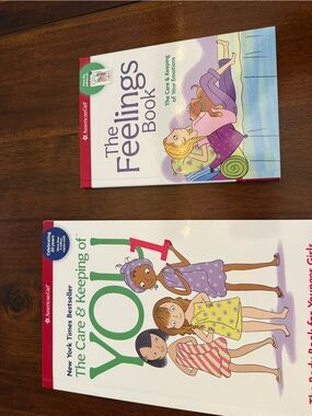 American Girl Puberty & Kids Feelings Book Set - White/Purple Covers